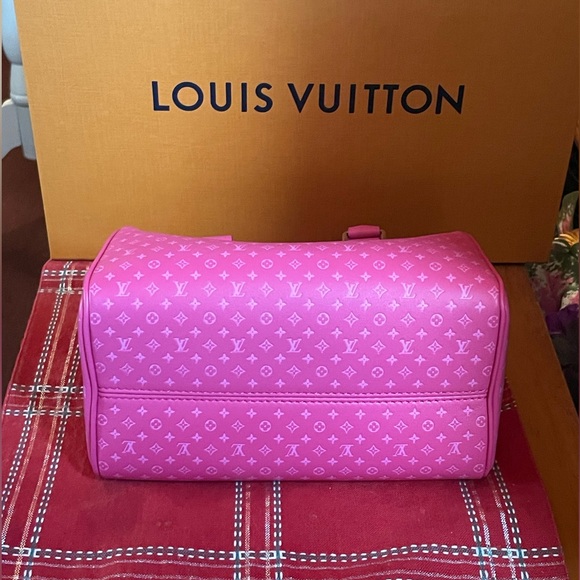 🩷 Louis Vuitton Speedy Bandouliere Nanogram 20 Rose EUC ONE OWNER - Picture 7 of 17